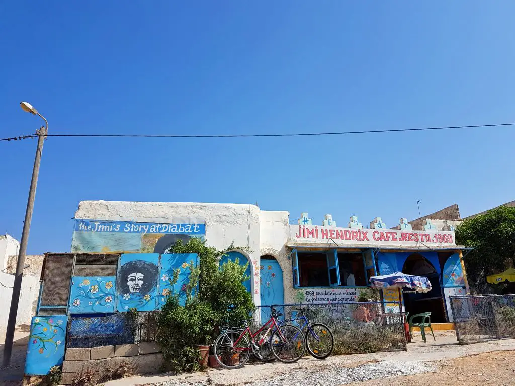 Jimi Hendrix cafe in Essaouira