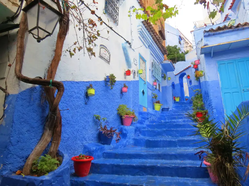 the street of Chefchaoue a must visit in Morocco