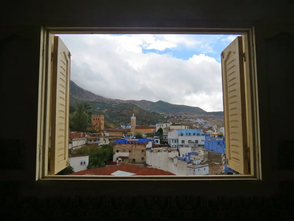 window view in chefchaouen