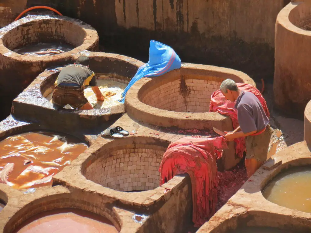 traditional tannery in morocco