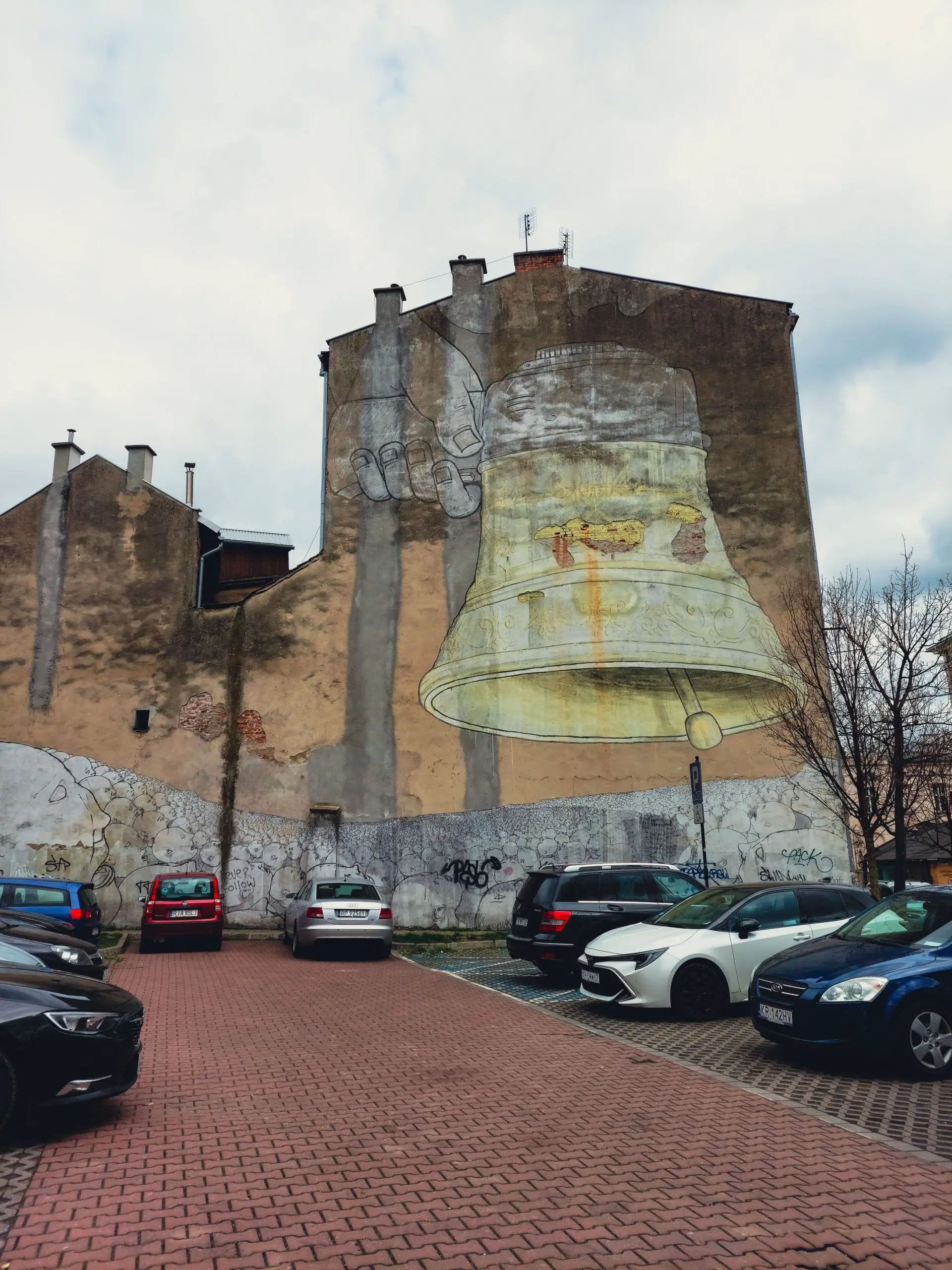 mural by blu in krakow poland